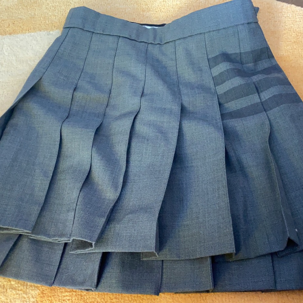 Thom Browne 4-bar pleated mini skirt